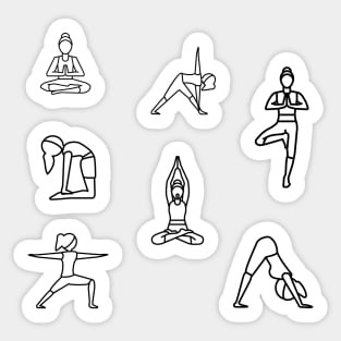 Yoga Poses Sticker Pack Sticker